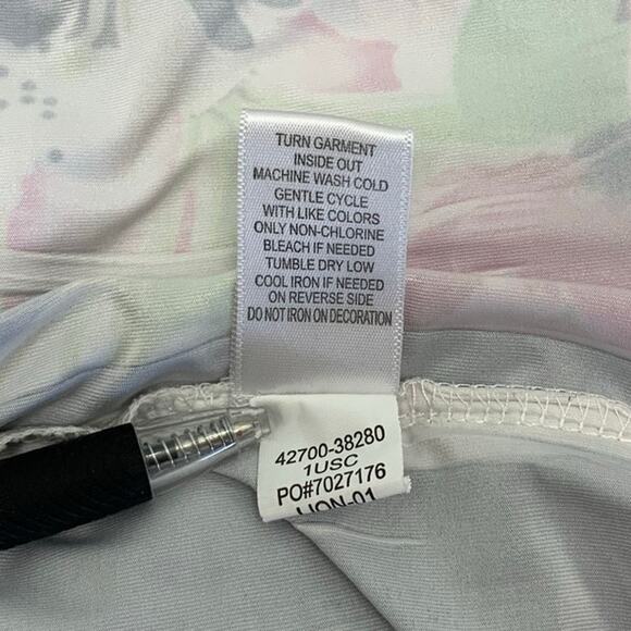 One World Blouse Womens Medium Flowers Butterflies Rhinestones Beads Stretch - Picture 12 of 12